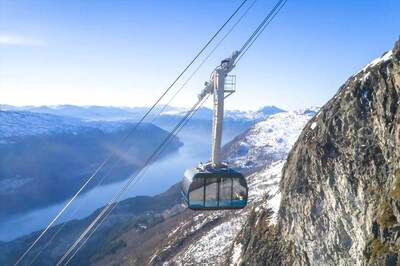 Norway's Newest Attraction Billed as One of The Steepest Cable Cars in The World