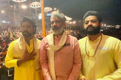 RRR: Ram Charan, Jr NTR, SS Rajamouli Perform Ganga Aarti In Varanasi Ahead Of Film's Release