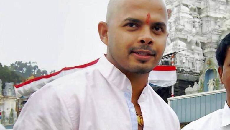 Snapshot: Cricketer Sreesanth has his head shaved