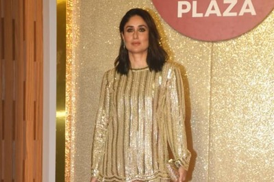 Kareena Kapoor Khan Dazzles in Glittering Gold and Copper at Jio World Plaza Launch