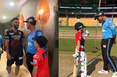 WATCH: Ricky Ponting's Son Meets Virat Kohli, Bats in Nets; DC Coach Jokes 'Available on Saturday?'