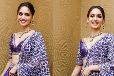 Manushi Chhillar Looks Absolutely Ethereal In A Silver And Royal Blue Lehenga