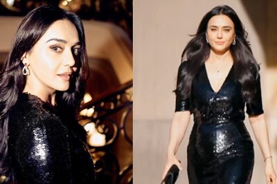 Preity Zinta Lights Up Paris In Sequin-Embellished Black Dress