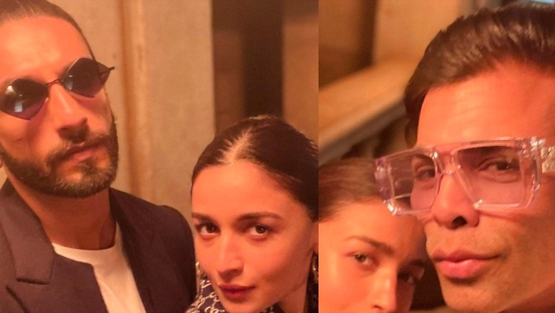 Karan Johar Enjoys Night Out With Alia Bhatt, Ranveer Singh in Delhi Winters; See Pics
