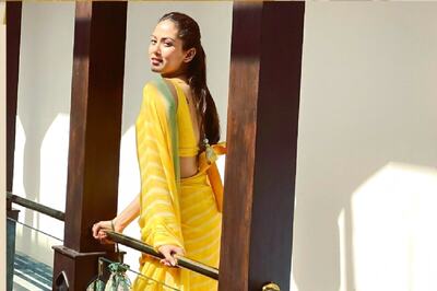 Mira Rajput Welcomes Summer With This Bright Yellow Silk Saree