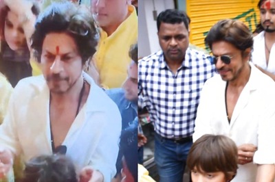 Shah Rukh Khan Takes AbRam To Visit Lalbaghcha Raja Amid Tight Security; Photos, Videos Go Viral