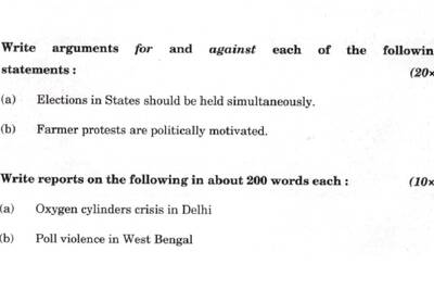 Is Farmers Protest Politically Motivated, Views on Post Poll Violence in Bengal: Questions in UPSC CAPF Exam