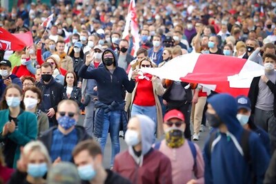 More Than 300 Detained In Belarus During Sunday Protests