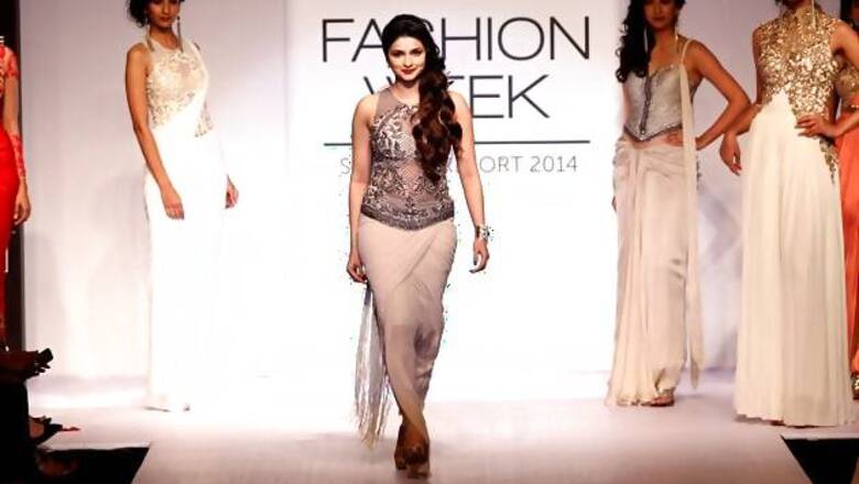 Prachi Desai and Gauhar Khan turn heads for designers Sonaakshi Raaj and Ken Ferns at LFW