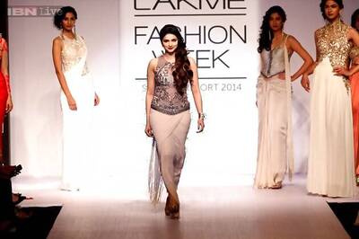 Prachi Desai and Gauhar Khan turn heads for designers Sonaakshi Raaj and Ken Ferns at LFW