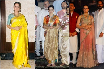Kangana Looks Ethereal In Sarees At Manikarnika's Poster Launch Event