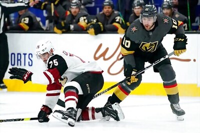 Stickless Stephenson Gets Winner, Vegas Beats Coyotes 4-2