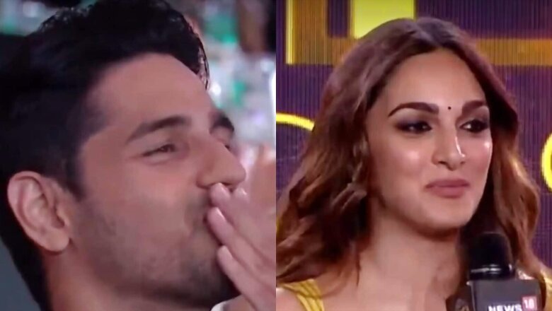News18 Showsha Reel Awards: Kiara Advani Blushes as Sidharth Malhotra Blows Kisses; Video Goes Viral