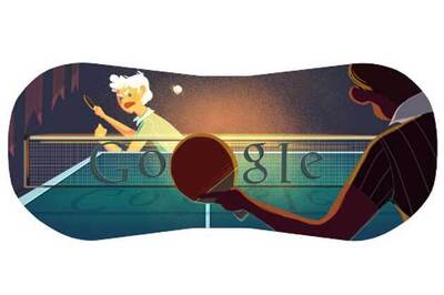 London 2012 table tennis Google doodle