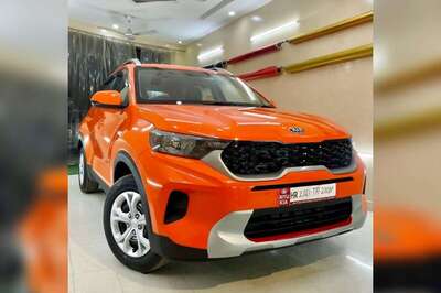 This Kia Sonet SUV Wrapped in Orange Has Got Everyone Talking