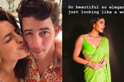 Priyanka Chopra Raises Heat In Sexy Saree, Nick Jonas Says 'Just Looking Like A Wow'; Pic Goes Viral