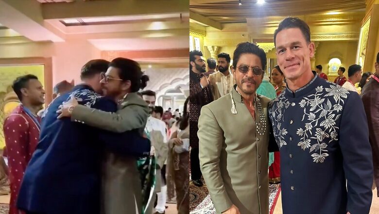 Shah Rukh Khan Gives Tight Hug to John Cena at Anant Ambani's Wedding, Video Goes Viral | Watch
