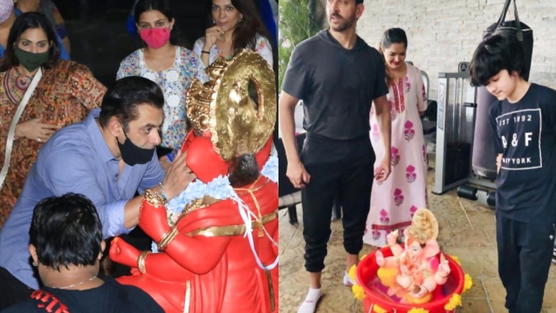 Salman Khan, Hrithik Roshan, Shilpa Shetty Go for Eco-friendly Ganpati Visarjan; See Pics
