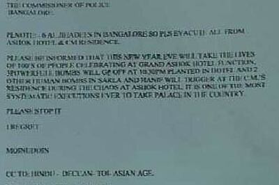 Bangalore on edge over new threat