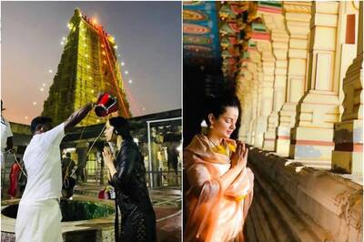 Kangana Ranaut Seeks Blessings at Rameshwaram Temple in Tamil Nadu, See Pics