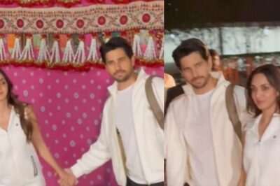 Kiara Advani-Sidharth Malhotra Twin In White As They Jet Off From Jamnagar Hand-In-Hand | Video