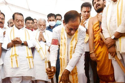 CM Chandrashekar Rao Lays Foundation for Telangana Bhavan in Delhi
