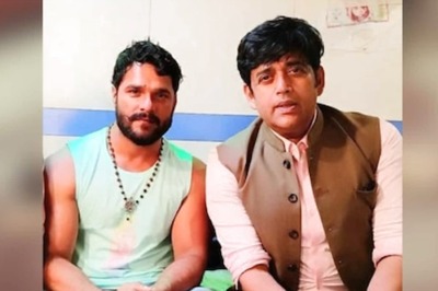 On Sets of Sangharsh 2, Khesari Lal Yadav Receives Appreciation From Ravi Kishan