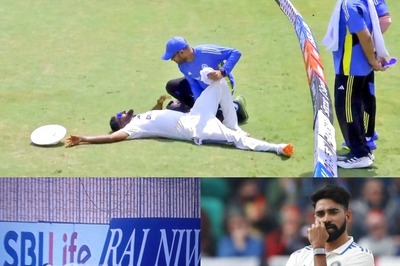 Mohammad Siraj Injured After a Nasty Fall; Leaves Field for Treatment