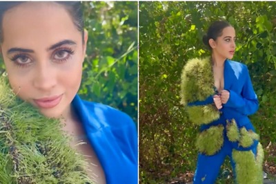 Urfi Javed Brutally Trolled for Wearing Outfit Made of Grass but Orhan Awatramani Approves