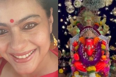 Kajol Shares Glimpse of Ganesh Chaturthi Celebration, Posts Smiling Selfie in Red Saree; Check Here