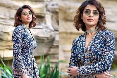 Samantha Ruth Prabhu Looks Elegant In A Royal Blue Embroidered Outfit, Fans React; Check Photos