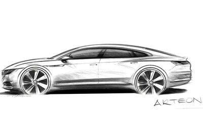 Volkswagen Teases With Sketch of New Upper Midsize Car
