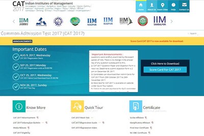 CAT 2017 Result Declared at iimcat.ac.in, Download Score Card Now!