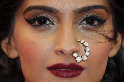 Snapshot: Sonam Kapoor pulls off huge nose ring with saree at Cannes