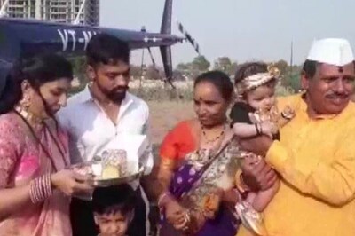 Pune Farmer Hires Helicopter to Welcome Home Newborn Granddaughter