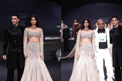 Khushi Kapoor and Vedang Raina Stun as Showstoppers for Gaurav Gupta's Arunodaya Collection at ICW 2024