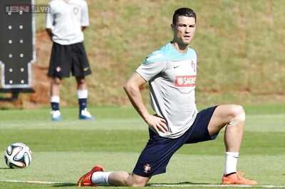 World Cup 2014: Ronaldo wears knee brace in Portugal team practice