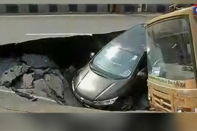 10 Injured as Road Caves in at Chennai's Anna Salai
