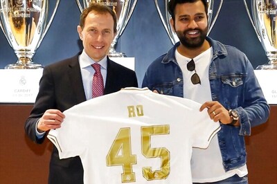 Rohit Sharma Presented with Customised Real Madrid Jersey After Watching El Clasico Win over Barcelona