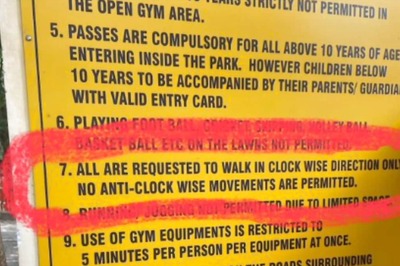 'Don't Walk Anti-Clockwise': Park Notice Leaves Internet Bewildered