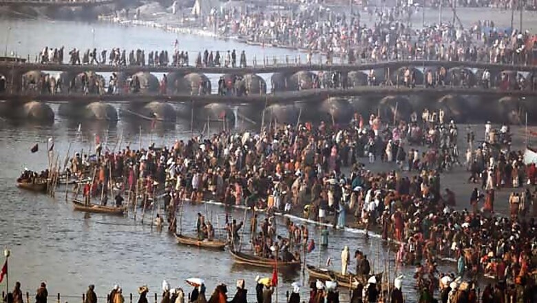 Over 3 crore take holy dip in Sangam on Mauni Amavasya