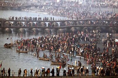 Over 3 crore take holy dip in Sangam on Mauni Amavasya