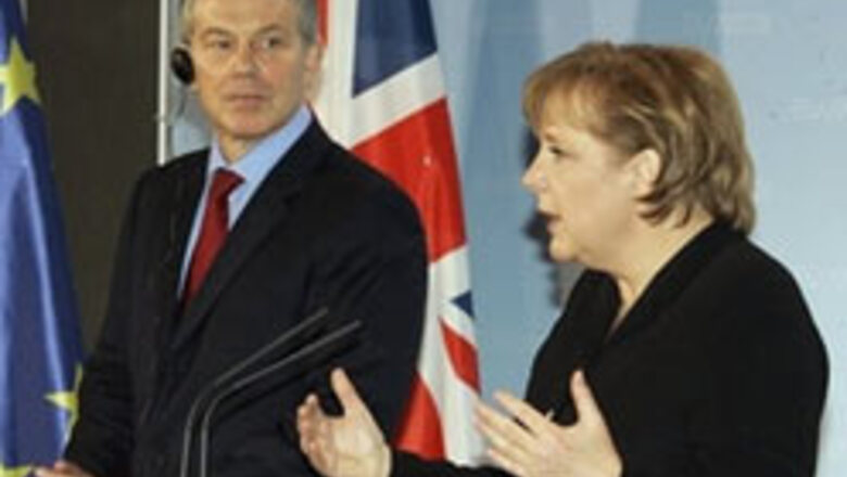 Fight global warming: Blair, Merkel