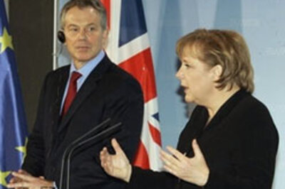 Fight global warming: Blair, Merkel