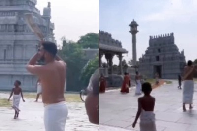 WATCH: Clad in White Dhoti, KKR Star Venkatesh Iyer Plays Cricket With Students Of Veda Pathshala