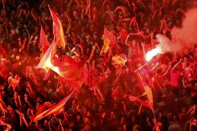 Riotous celebrations as Spain wins WC