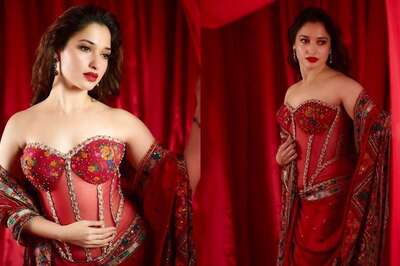 Sexy Video! Tamannaah Bhatia Flaunts Her Curves in Strapless Red Corset, Hot Video Goes Viral; Watch