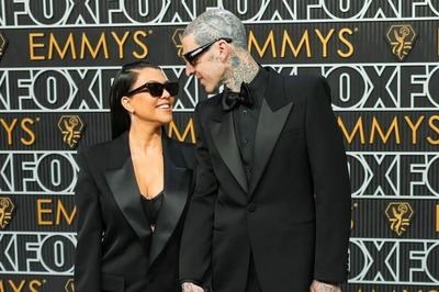 Emmys 2024: Kourtney Kardashian And Travis Baker's Passionate Kiss In All-Black Outfit Steals Spotlight