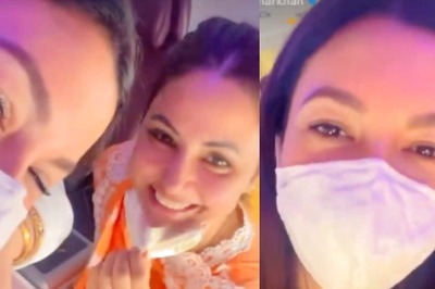 Bigg Boss 14 Seniors Gauahar Khan, Hina Khan Bump into Each Other on Flight, Watch Video