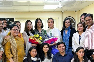 A Thursday Stars Yami Gautam and Neha Dhupia Visit Delhi Commission for Women